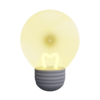 le lumière ampoule 3d png