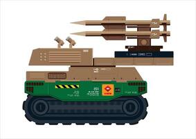 Missile vehicle military weapon rocket launcher illustration vector