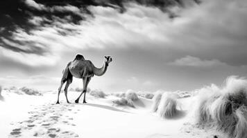 Camel alone in desert video