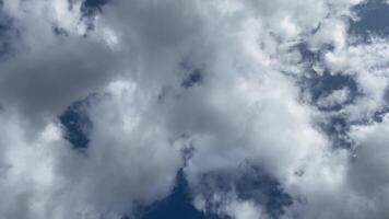 Soft White Clouds in a Blue Sky Overhead During Daytime Serenity video