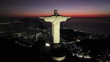 Landmark Christ the Redeemer at Rio de Janeiro in Rio de Janeiro Brazil.. Outdoor Outdoor. video
