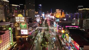 ao ar livre las vegas faixa dentro las vegas nevada dentro Unidos estados . centro da cidade faixa. video