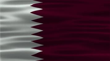de Häftigt vinka flagga av qatar. qatar flagga animation. qatar bakgrund video