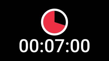10 seconds countdown timer with red circle countdown perfect for time management, time projects, productivity, presentation slides, or countdown videos