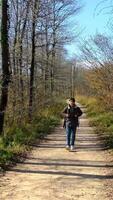 l'automne homme en marchant video