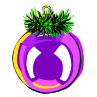 jul dekorationer. jul träd bollar i violett Färg png
