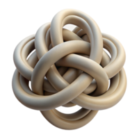 Intricate Beige Knot 3D Illustration Abstract Background png