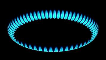 rotierend Propan Butan Gas Brenner mit Blau Flammen video