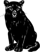 Black Panther Illustration for Art and Design Projects vector