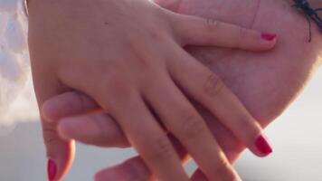 Hands Of Two Lovers Touching video