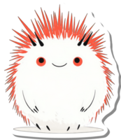 adorável vermelho cravado branco criatura sorridente alegremente png