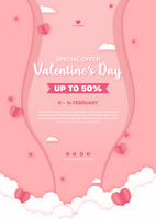Valentines Day Sale Poster Template Design psd