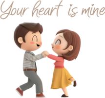 comovente casal Projeto com romântico amor citar. . png
