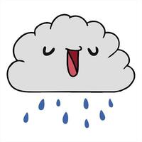 cartoon illustration kawaii weather rain cloud creative drawing video
