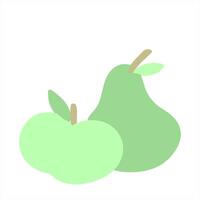 un manzana y un Pera creativo dibujo video