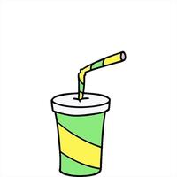 mano disegnato cartone animato scarabocchio di Fast food bevanda creativo disegno video