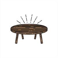 illustration of a traditional tattoo style wood table creative drawing video
