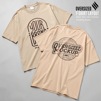 haute qualité énorme T-shirt modèle maquette psd