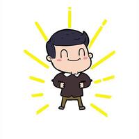cartoon friendly man cute art video