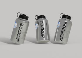 Esportes garrafa brincar para produtos branding psd
