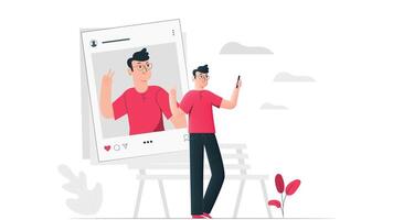 autoscatto animazione - persona assunzione un' foto video