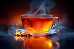 Steaming Cup of Herbal Tea with Cloves - Perfect for Relaxation and Aromatherapy photo