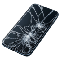 une cassé noir mobile écran png