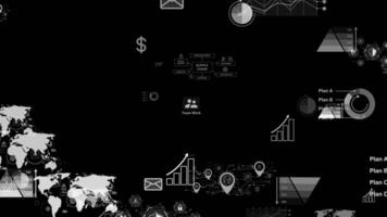 global suministro cadena infografía datos impulsado mapa para trabajo en equipo y negocio análisis video