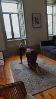 casa exercício rotina dentro uma brilhante e convidativo vivo espaço projetado para bem estar Atividades video