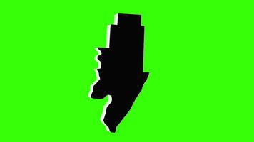green screen 3d map of Menominee County in Michigan video