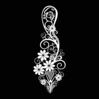 Elegant Ornamental Fashion Silhouette Luxury Dress vector