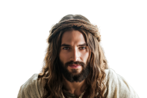 Jesus retrato estúdio neutro fundo png