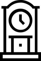 Timeless Grandfather Clock Icons vector