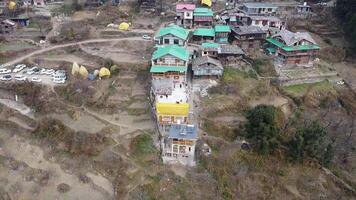 Drone view of a village in Manali Himachal Pradesh video