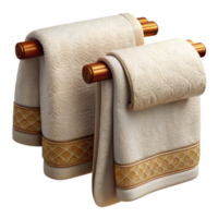 vibrante contemporâneo branco toalha conjunto bordado detalhe isolado detalhado png