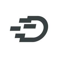 Pixel Letter D Logo Template Illustration Design. EPS 10. vector
