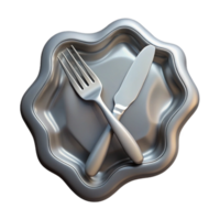 hermosa Clásico plata tenedor y cuchillo separar transparente antecedentes auténtico png