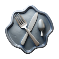 hermosa moderno plata tenedor y cuchillo separar transparente antecedentes alto calidad png