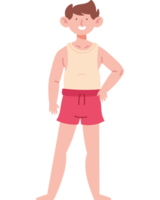 Junge Karikatur tragen Sommer- Kleider png