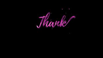 pink Thank You Text Animation with liquid and glow effect video