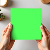 mockup of card being held with two hand psd
