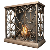 deslumbrante contemporâneo forjado ferro lareira tela com decorativo detalhe Cortar fora genuíno png