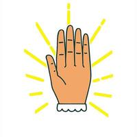 ein Hand mit ein Weiß Handschuh und ein Gelb Sunburst video
