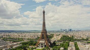 The Eiffel Tower, a landmark in Paris, France. video