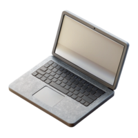 étourdissant ancien ouvert portable avec Vide écran Haut vue isolé élément authentique png