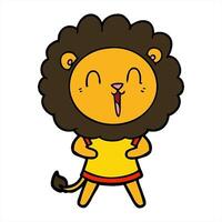 laughing lion cartoon drawing illustration video