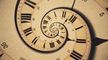 endlos Spiral- retro Uhr video