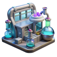 dramatisch rustikal futuristisch Nanotechnologie Labor transparent hoch Qualität png