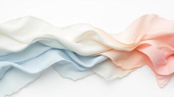 Pastel Color Silk Fabric Abstract Design photo