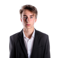 sur de soi Jeune affaires professionnel portant costume dans Bureau png